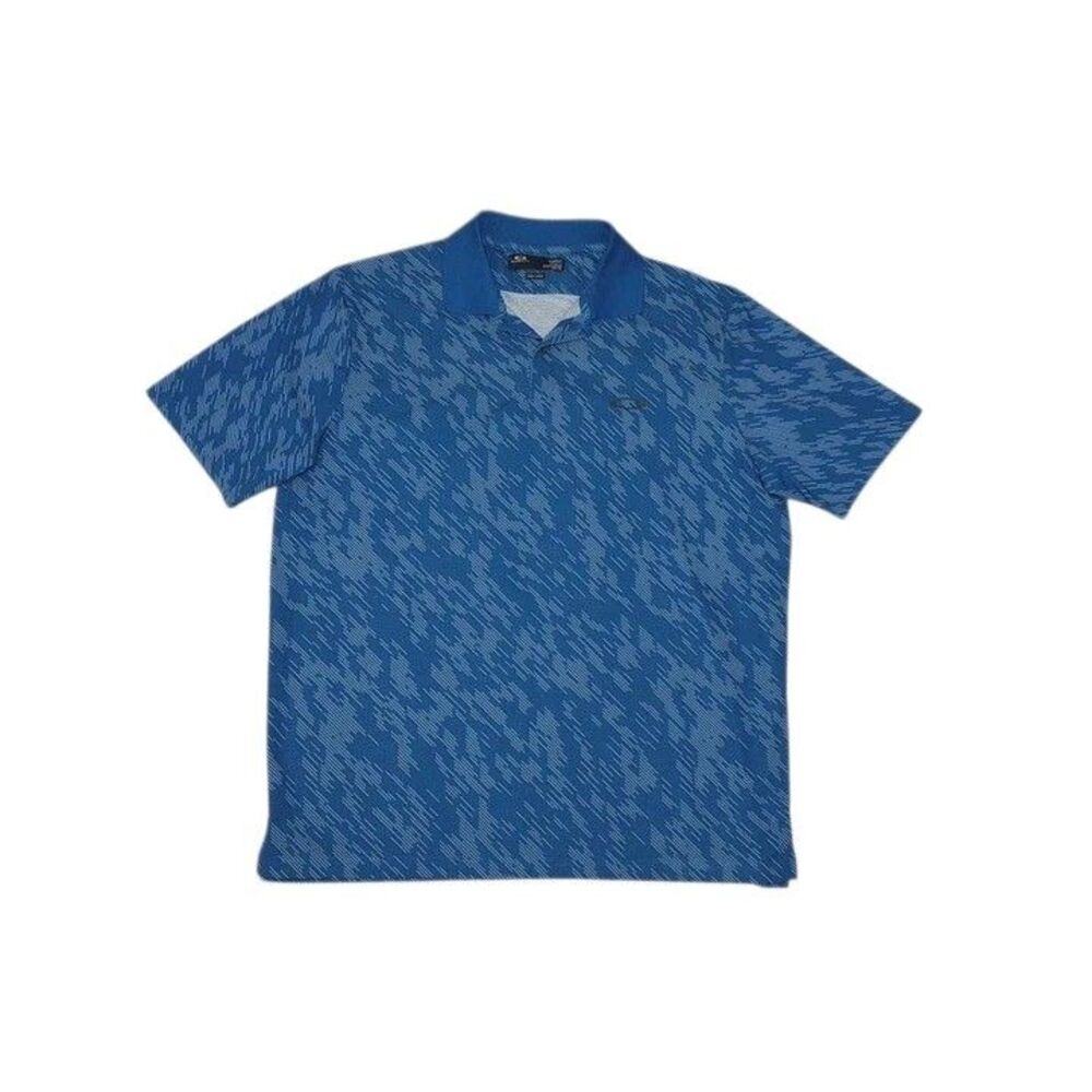 Oakley Men's Small Polo Shirt Blue Hydrolix Regular Fit Short Sleeve